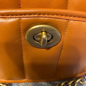 Coach small quilted camera bag - canyon